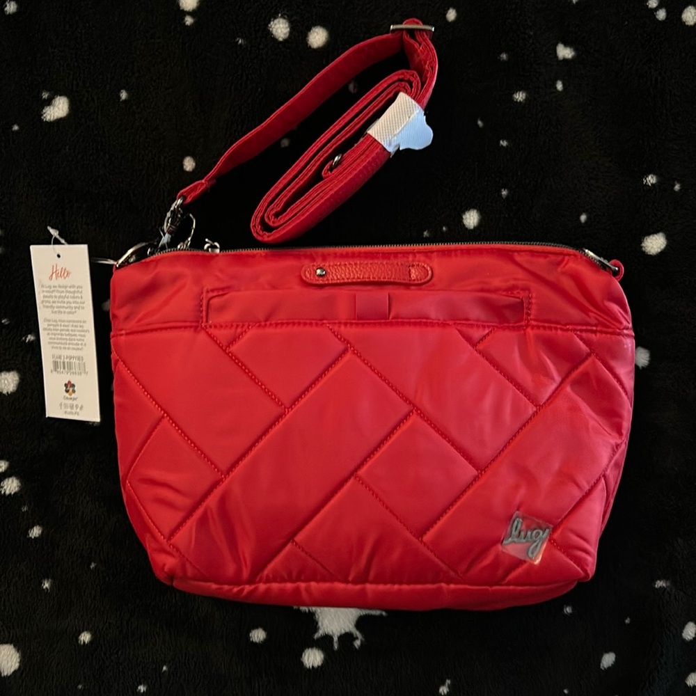 BNWT LUG Flare Crossbody Bag (poppy red)